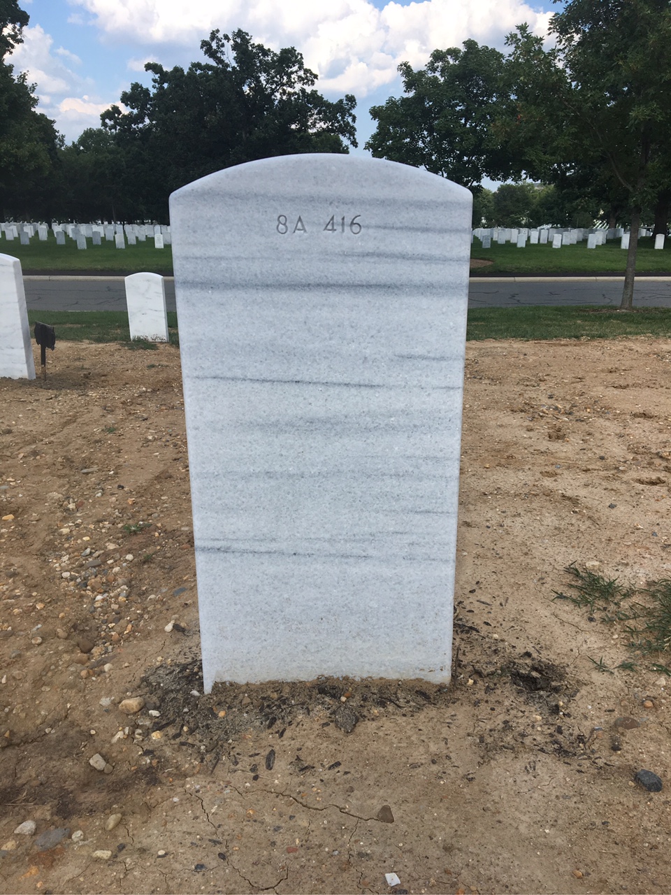 Back of headstone — William M Knauer