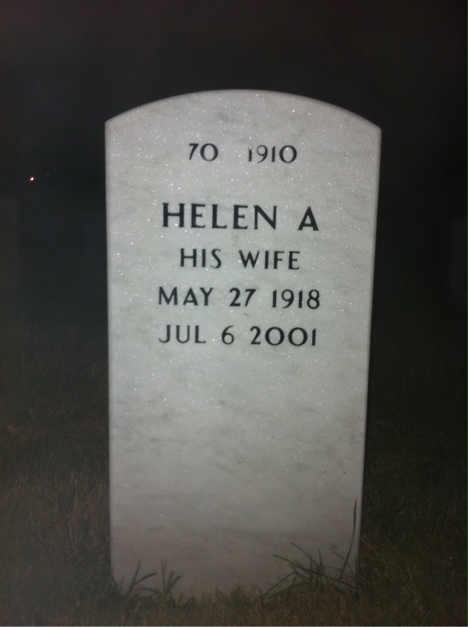 Back of headstone — Francis Gazda