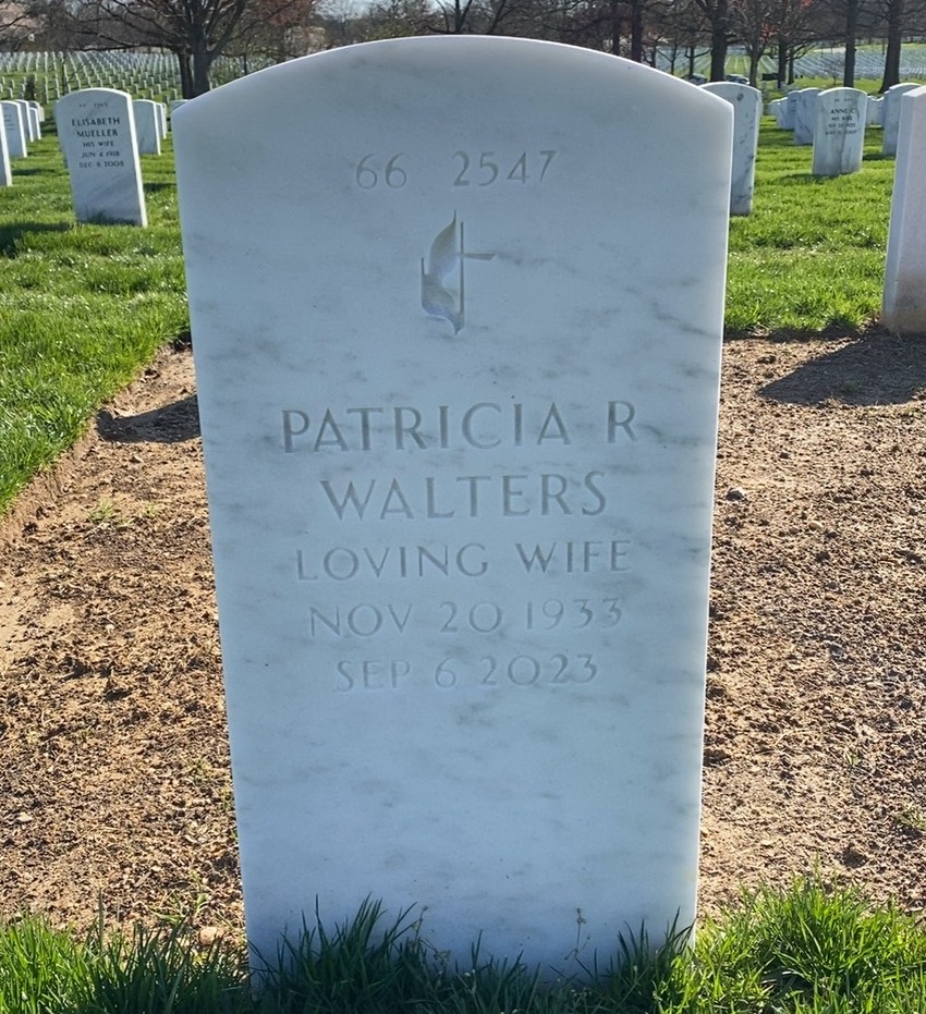 Back of headstone — Elmer Walters
