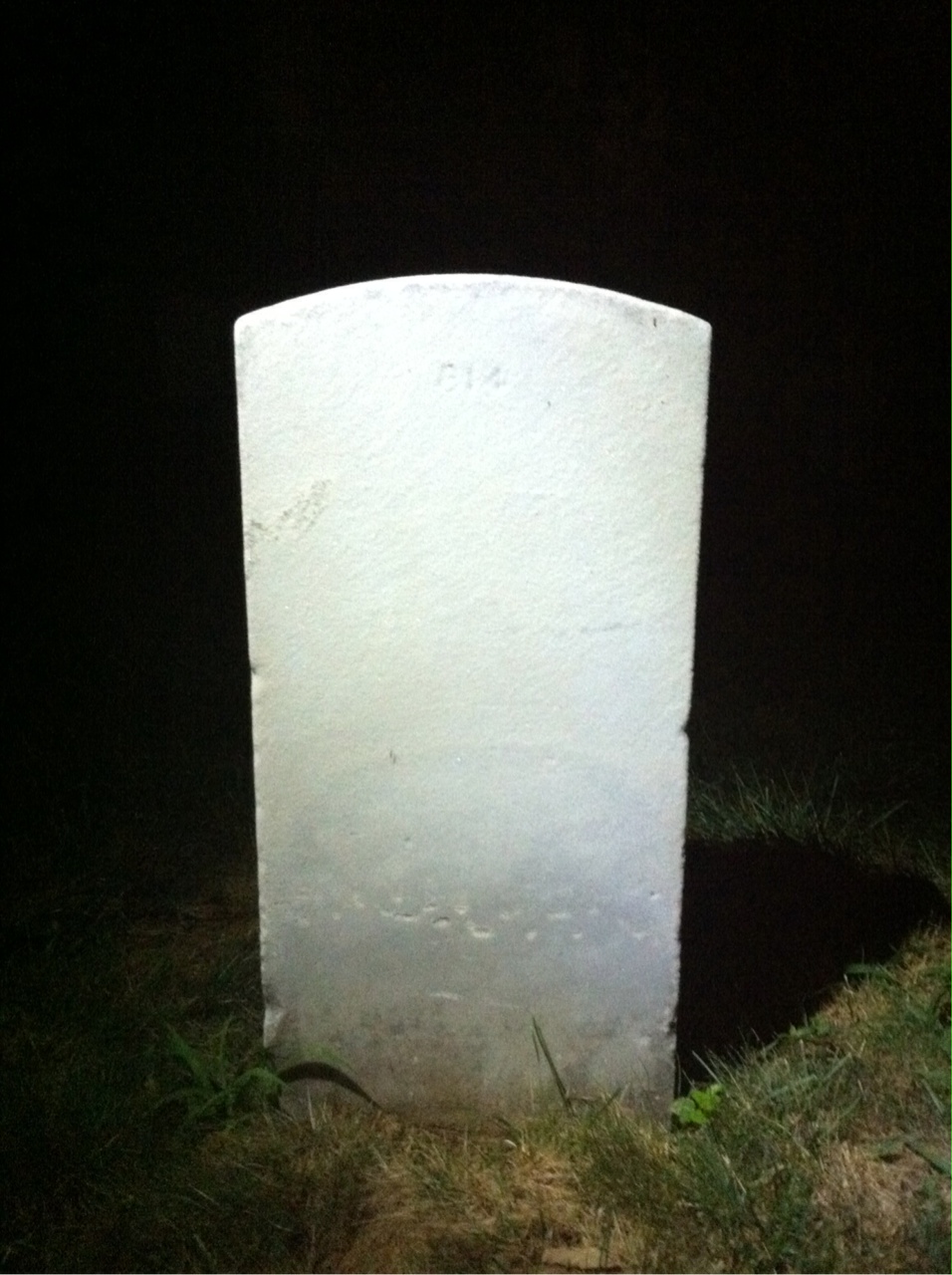 Back of headstone — Anthony Croft