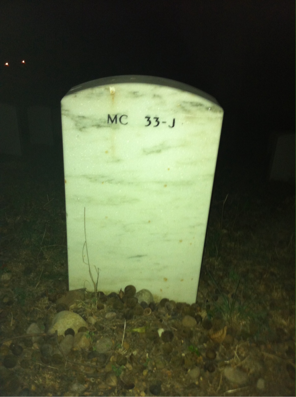 Back of headstone — Charles Hebert