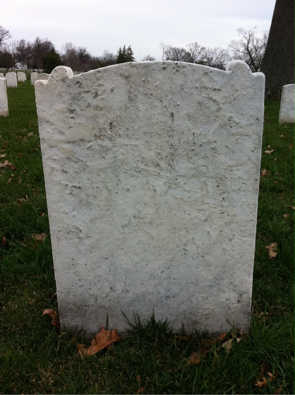 Back of headstone — William Babcock