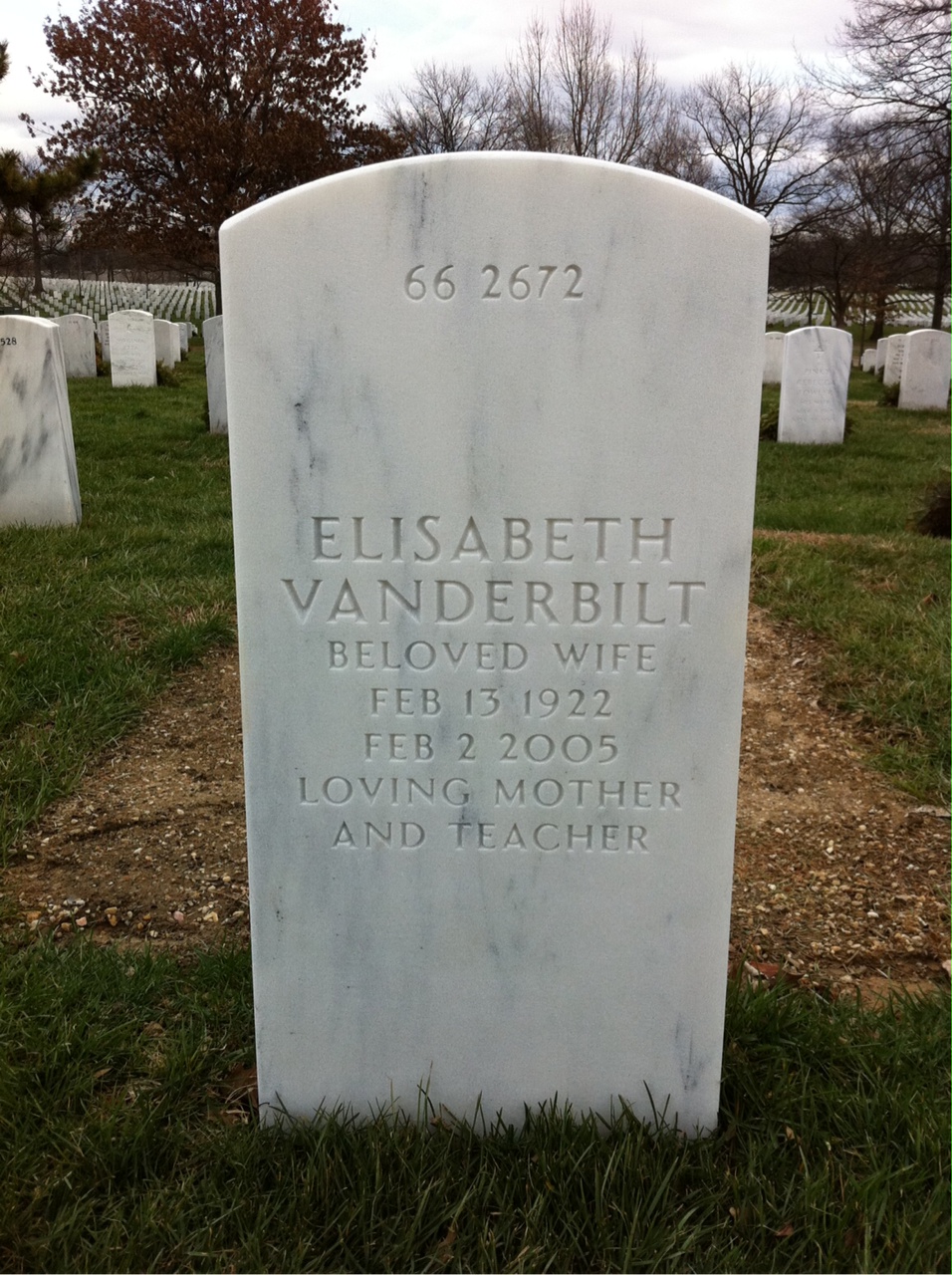 Back of headstone — Prescott Palmer