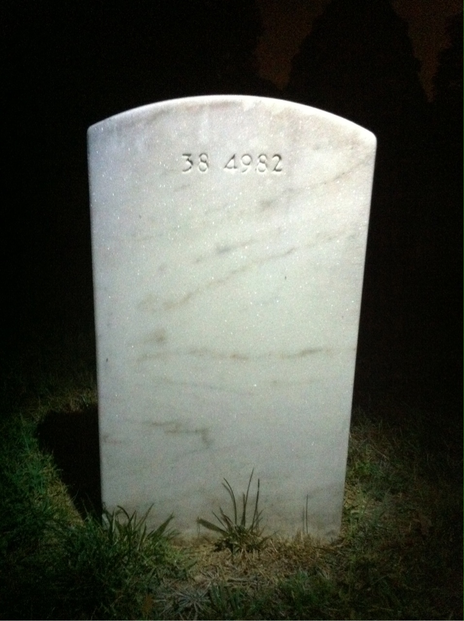 Back of headstone — Barbara Armiger