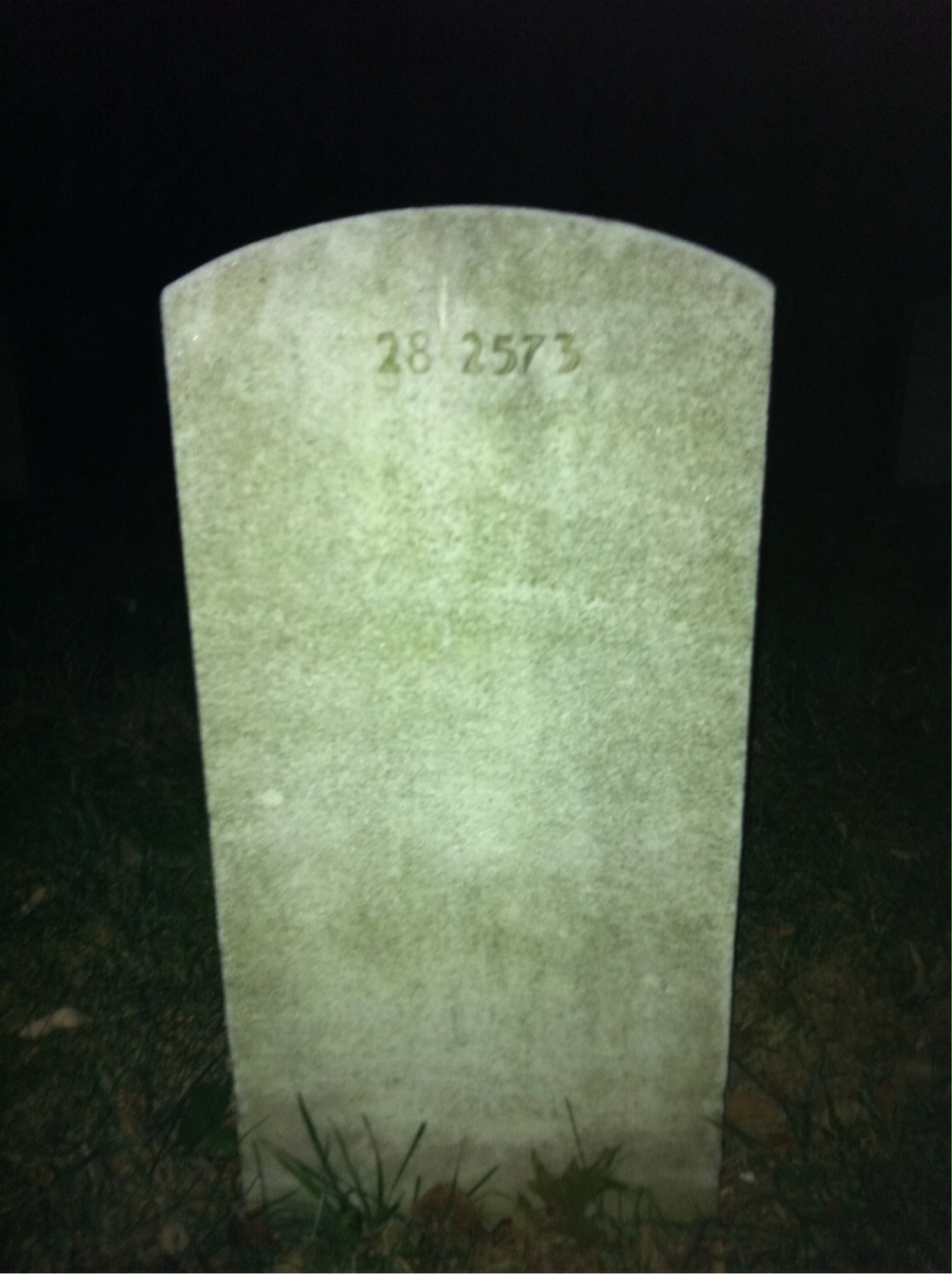 Back of headstone — Virgil Alexander
