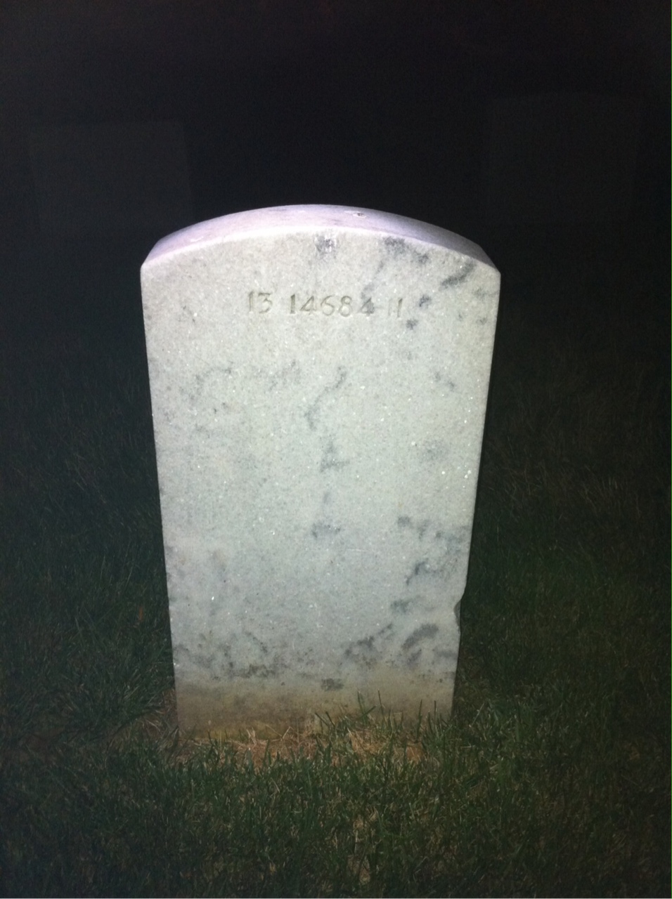Back of headstone — Robert Cummings