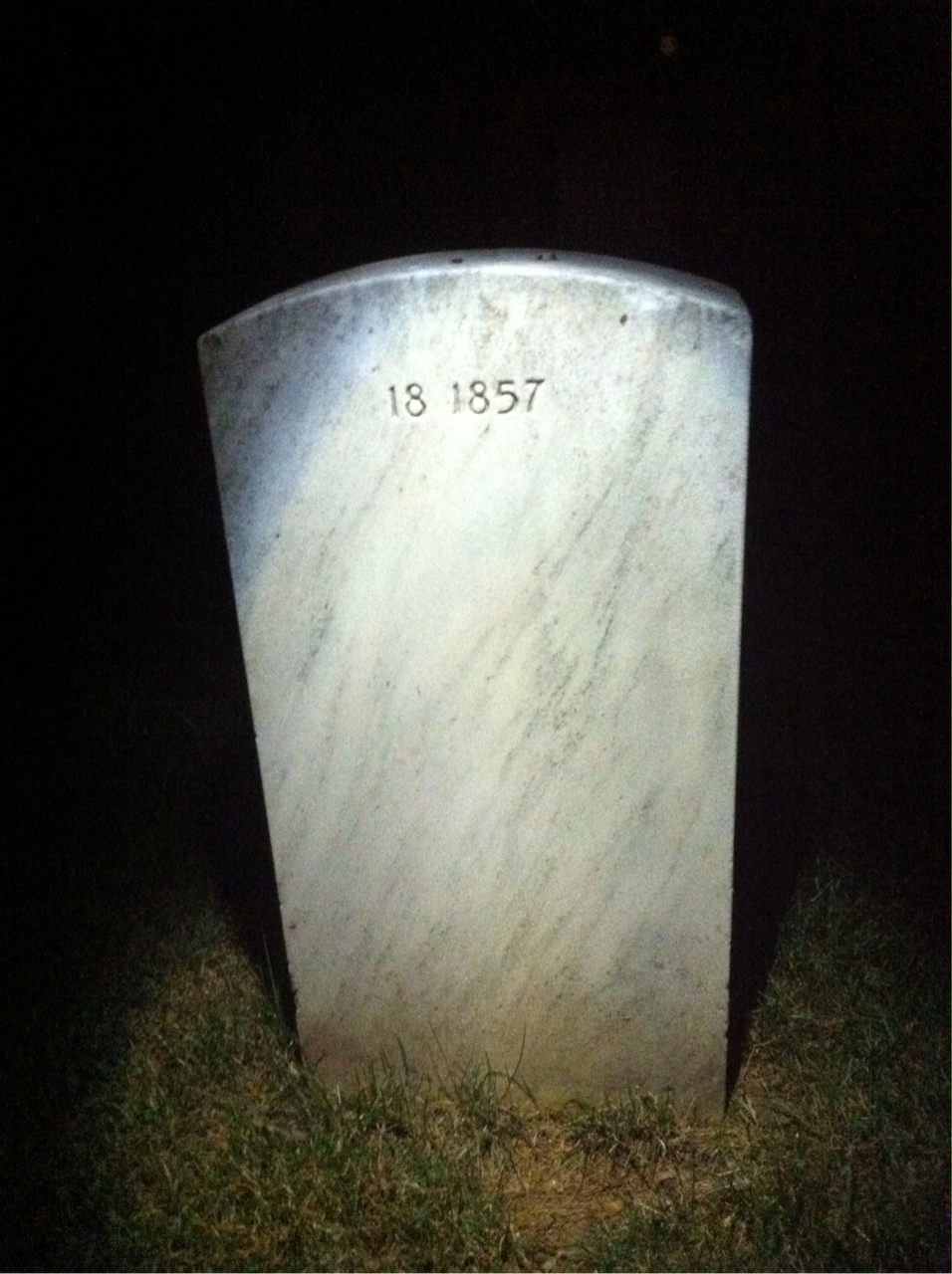 Back of headstone — Paschal Ashmore