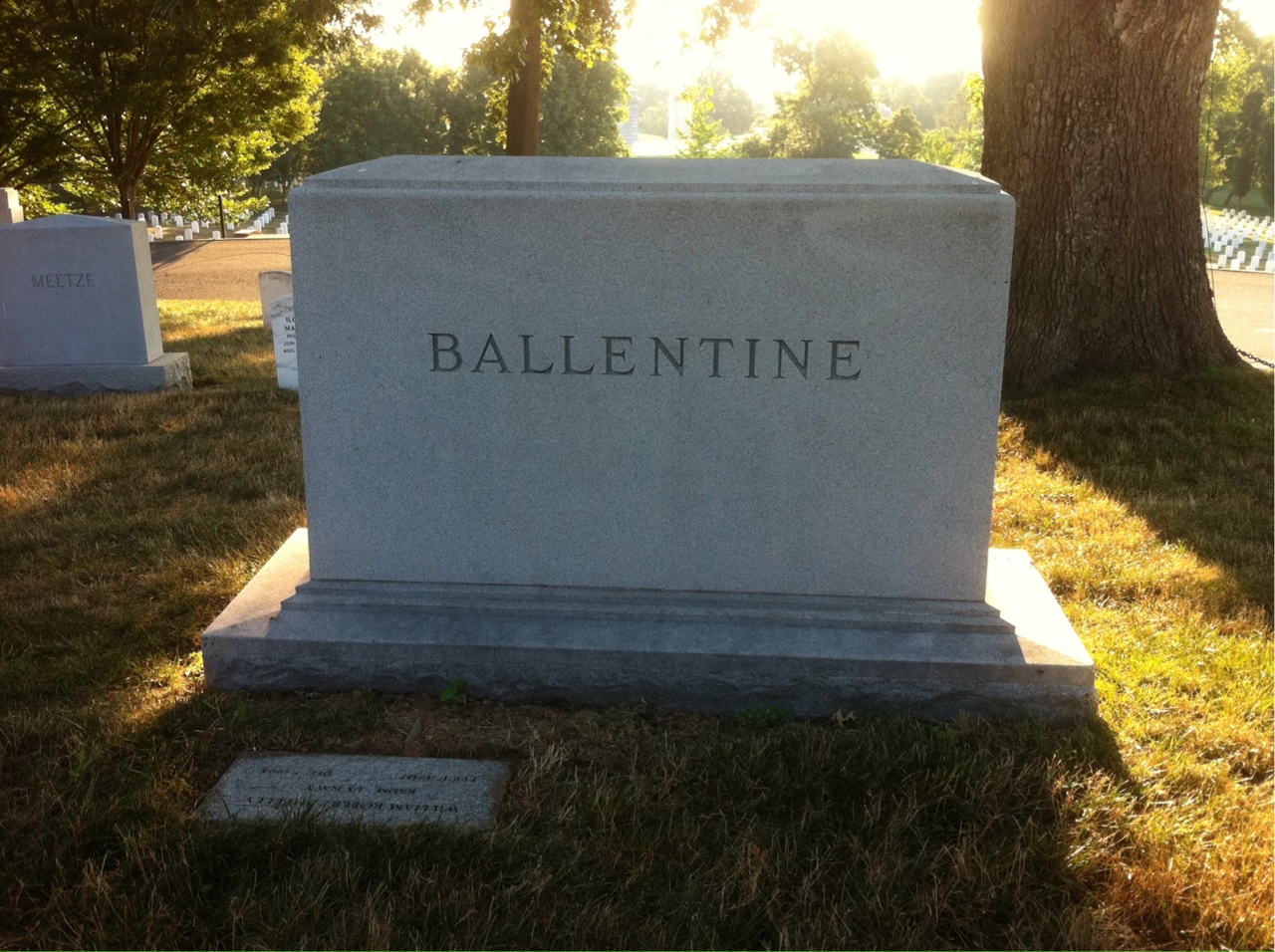 Back of headstone — Anna Ballentine