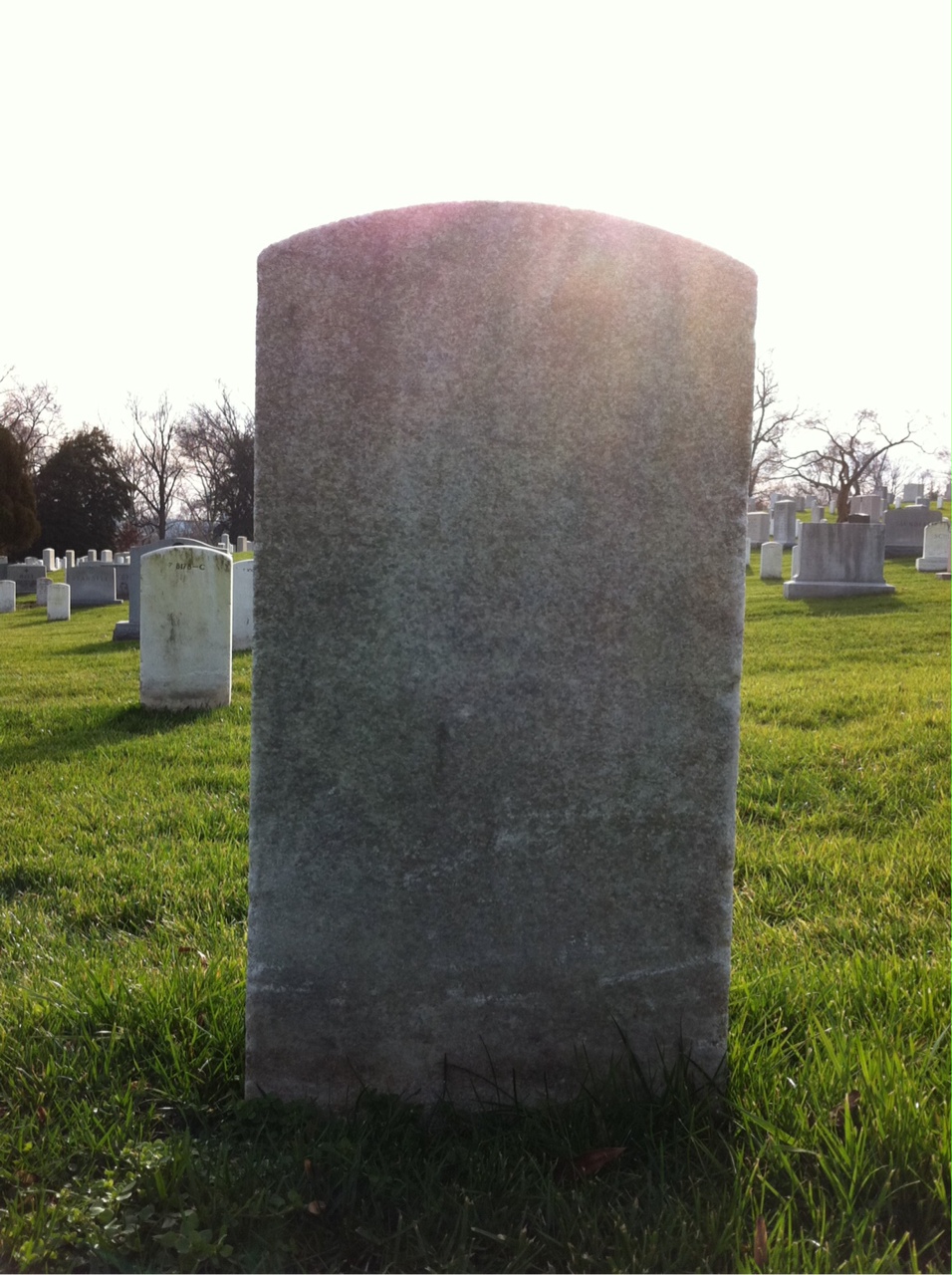 Back of headstone — Henry Moore