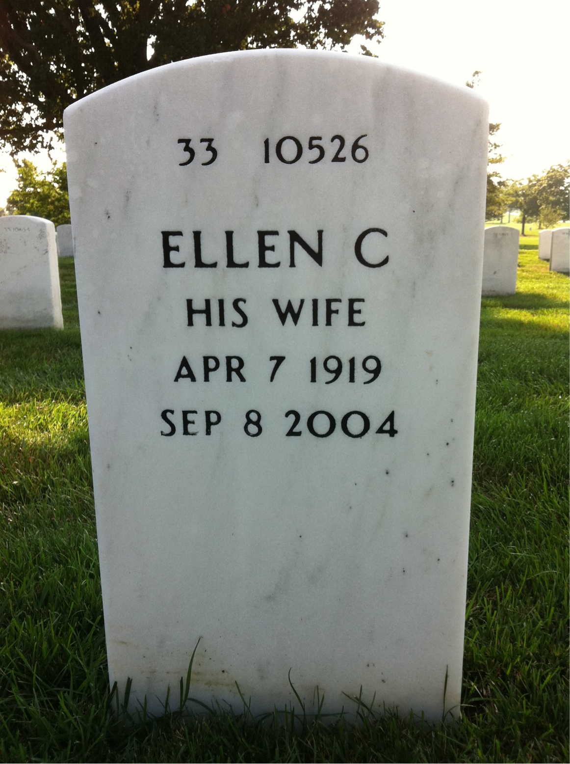 Back of headstone — Elden Foulk