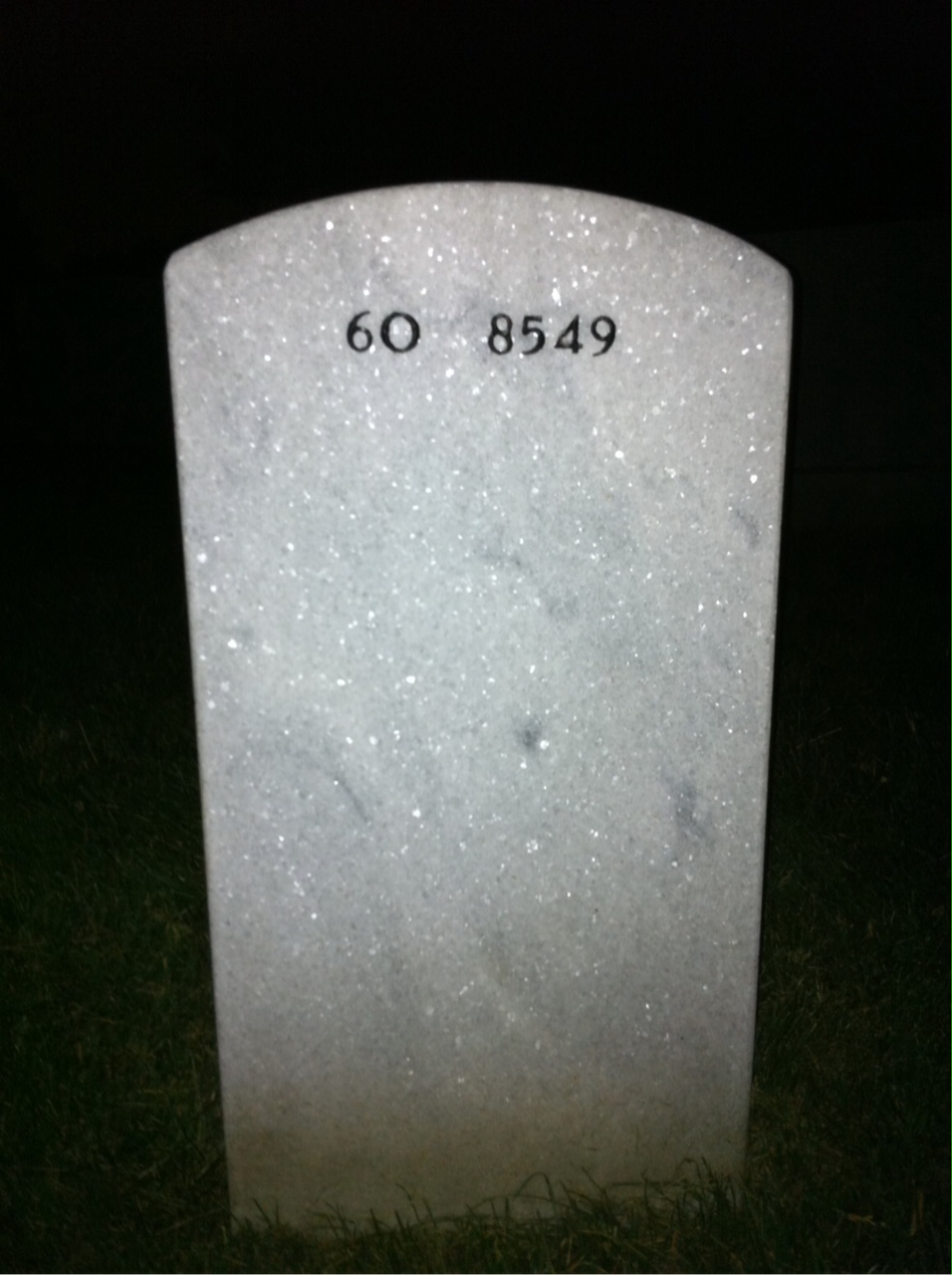 Back of headstone — Robert Woods