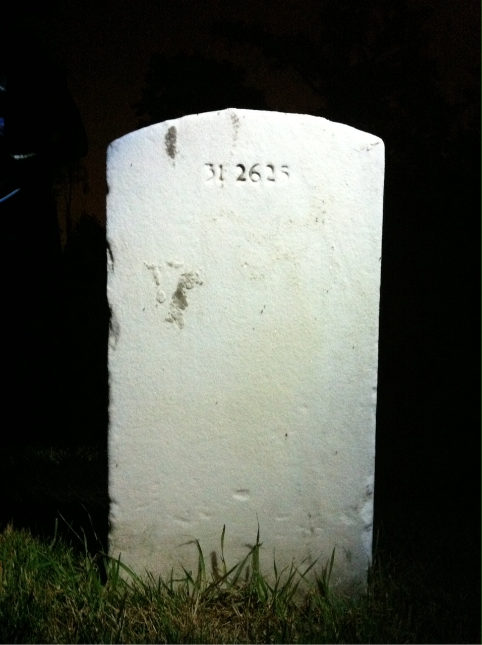 Back of headstone — Elbert Crispin