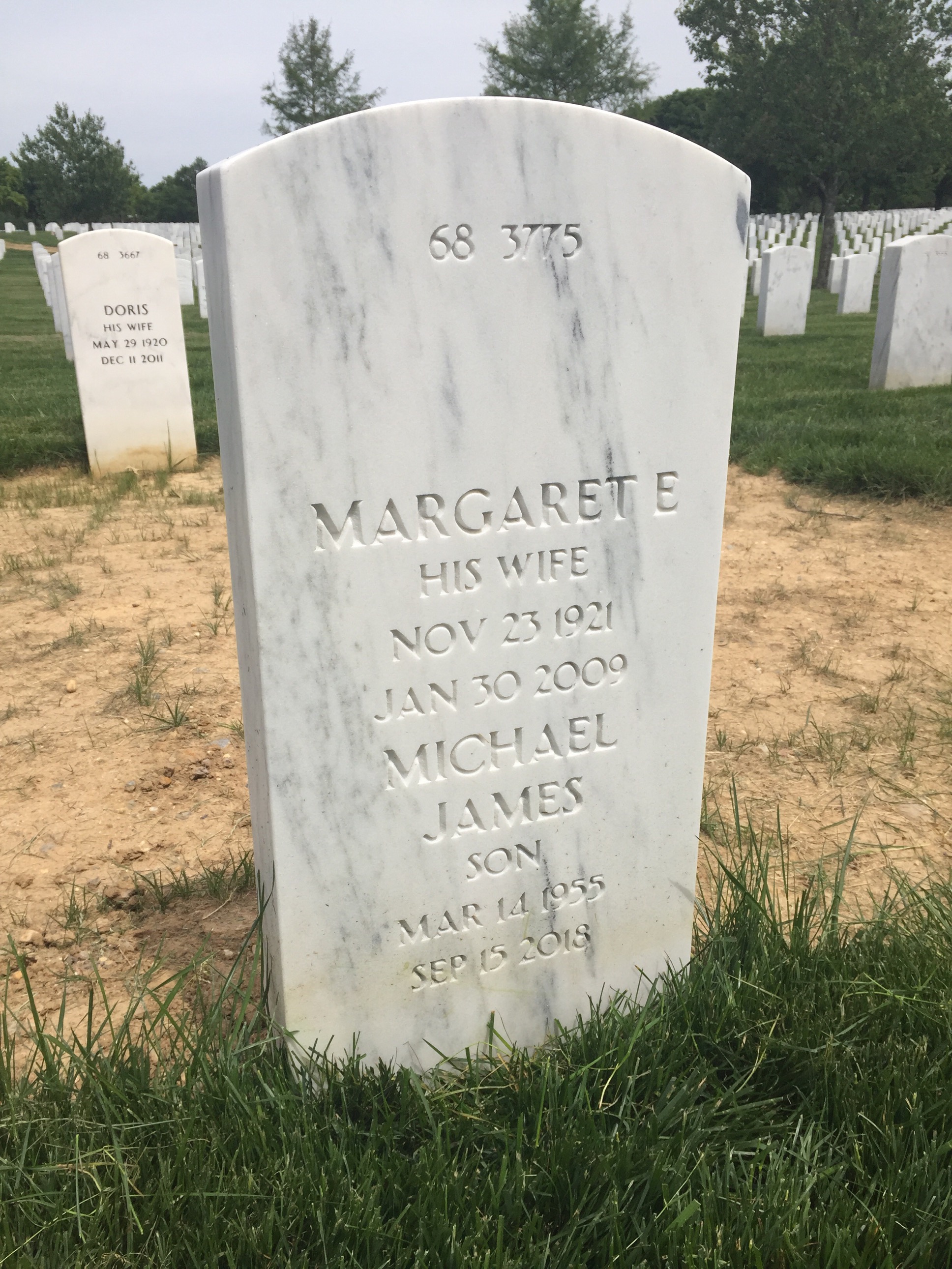 Back of headstone — Joseph Mcguire