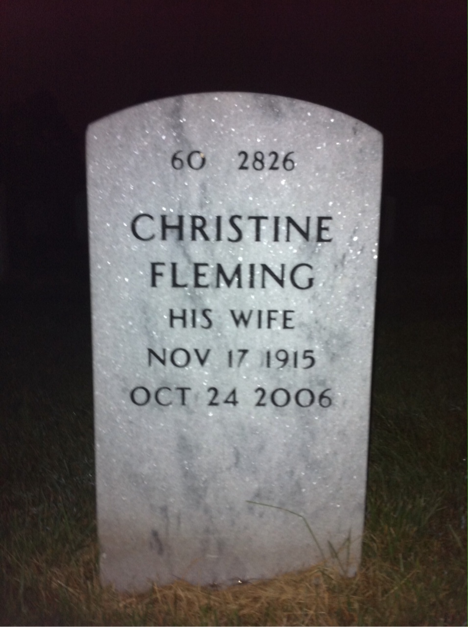Back of headstone — Edward Heffner