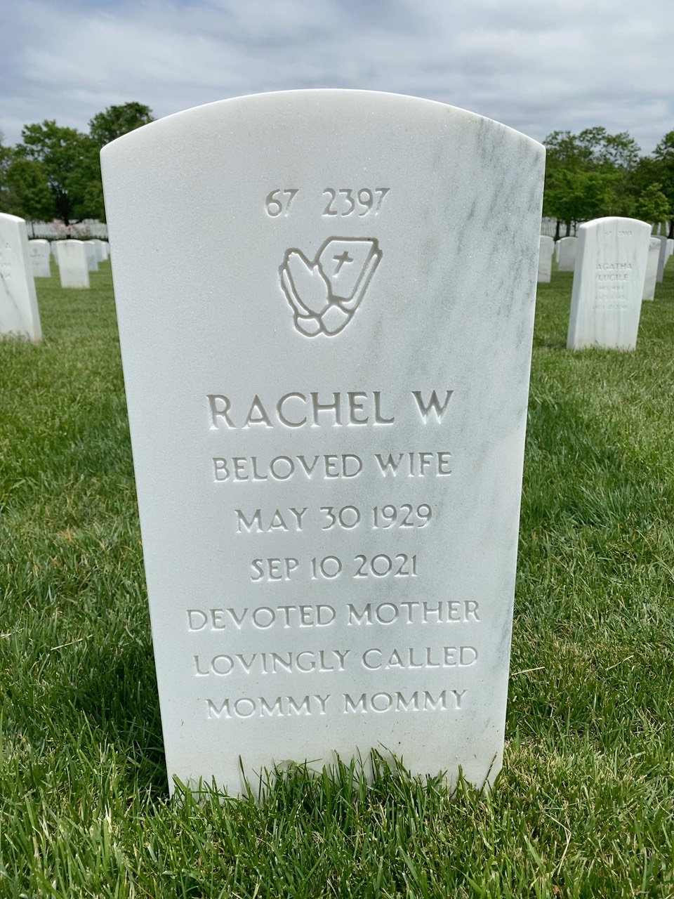 Back of headstone — Richard E Ruffin