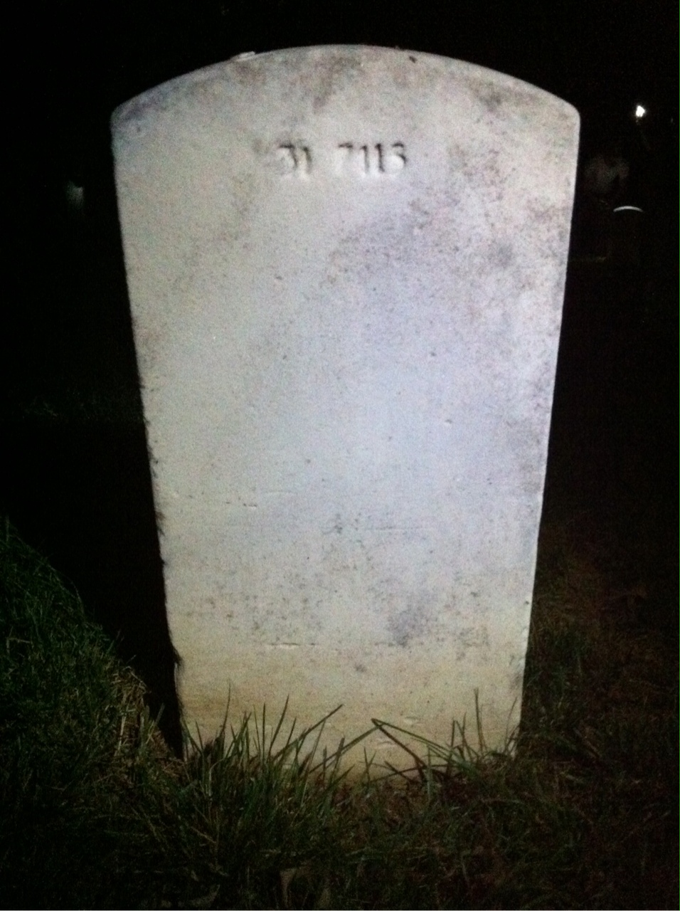 Back of headstone — Thomas Turner