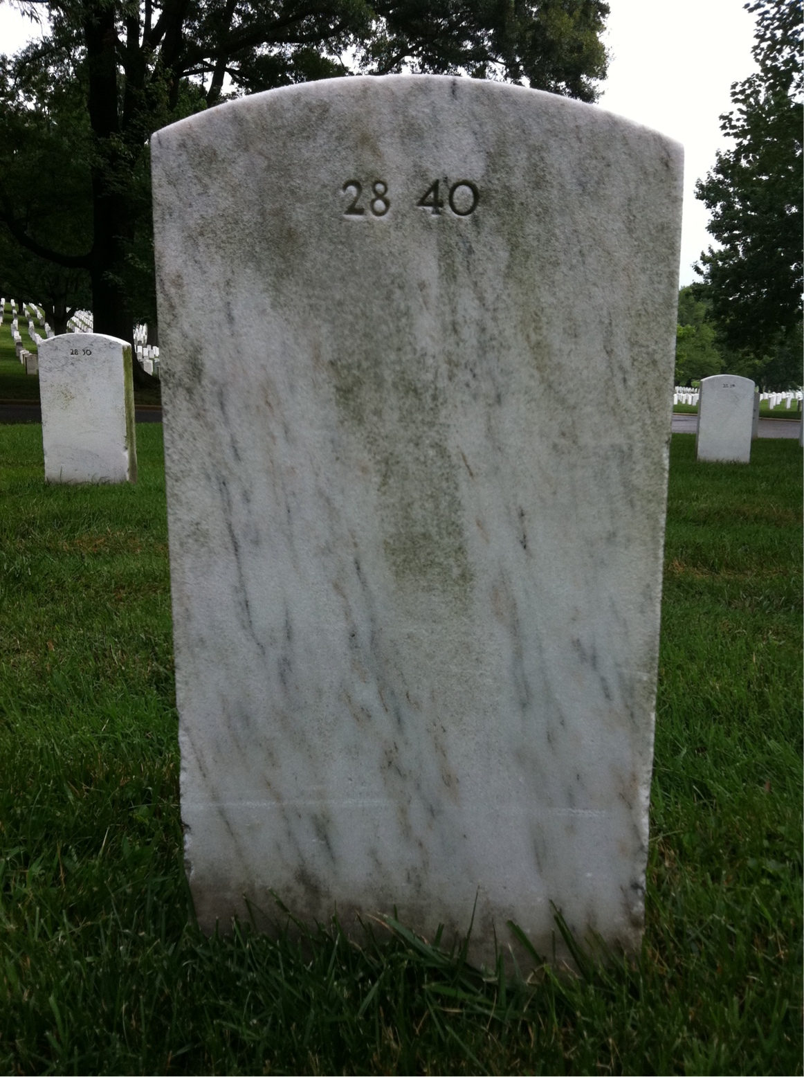 Back of headstone — Emma Baust