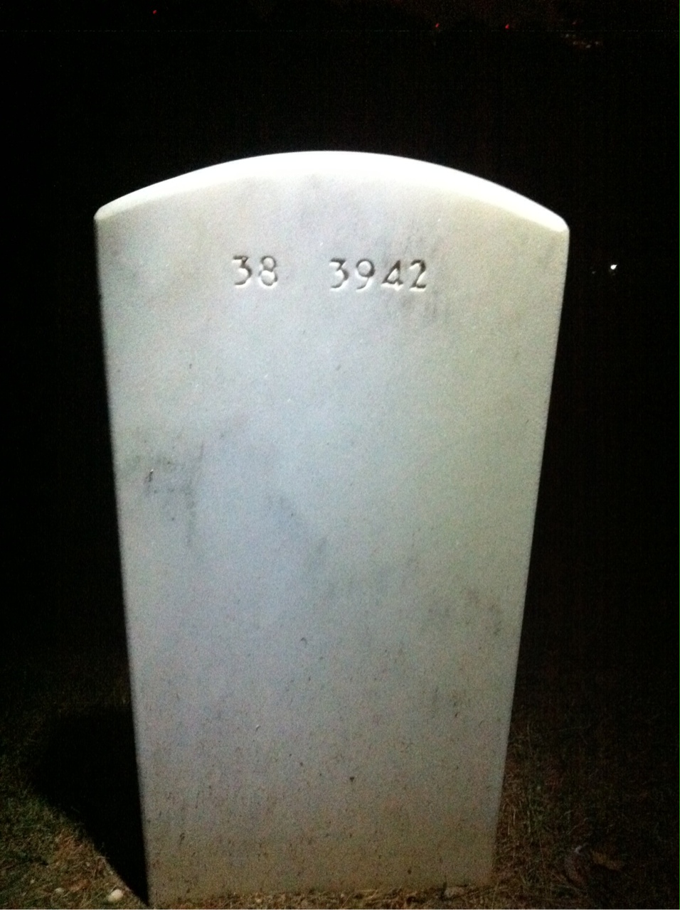 Back of headstone — William Simmons