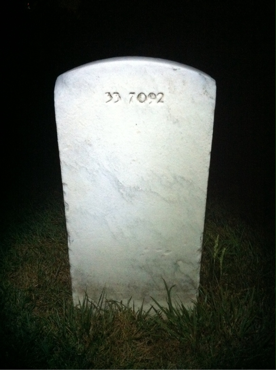Back of headstone — George Mckee