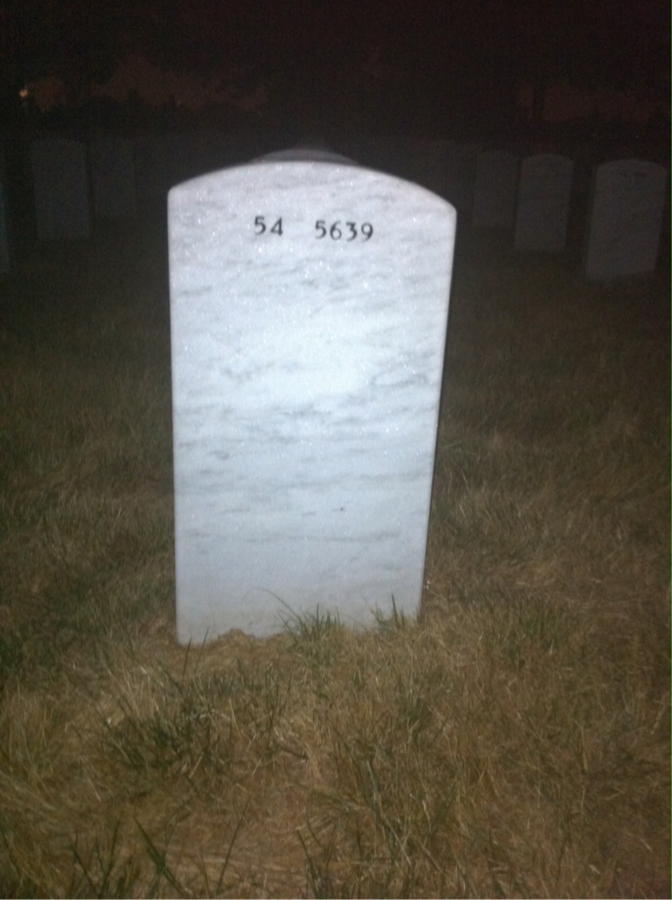 Back of headstone — John Mcdonald