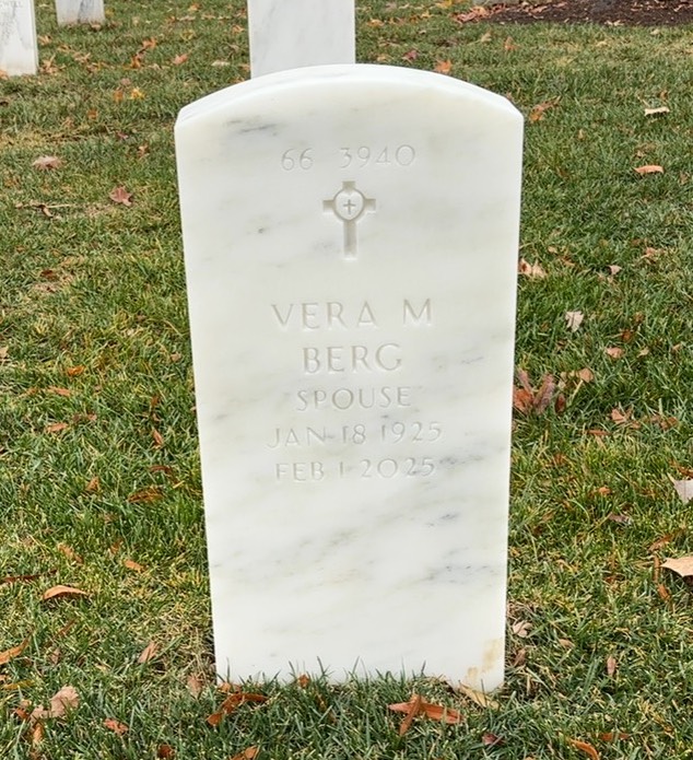 Back of headstone — William Berg