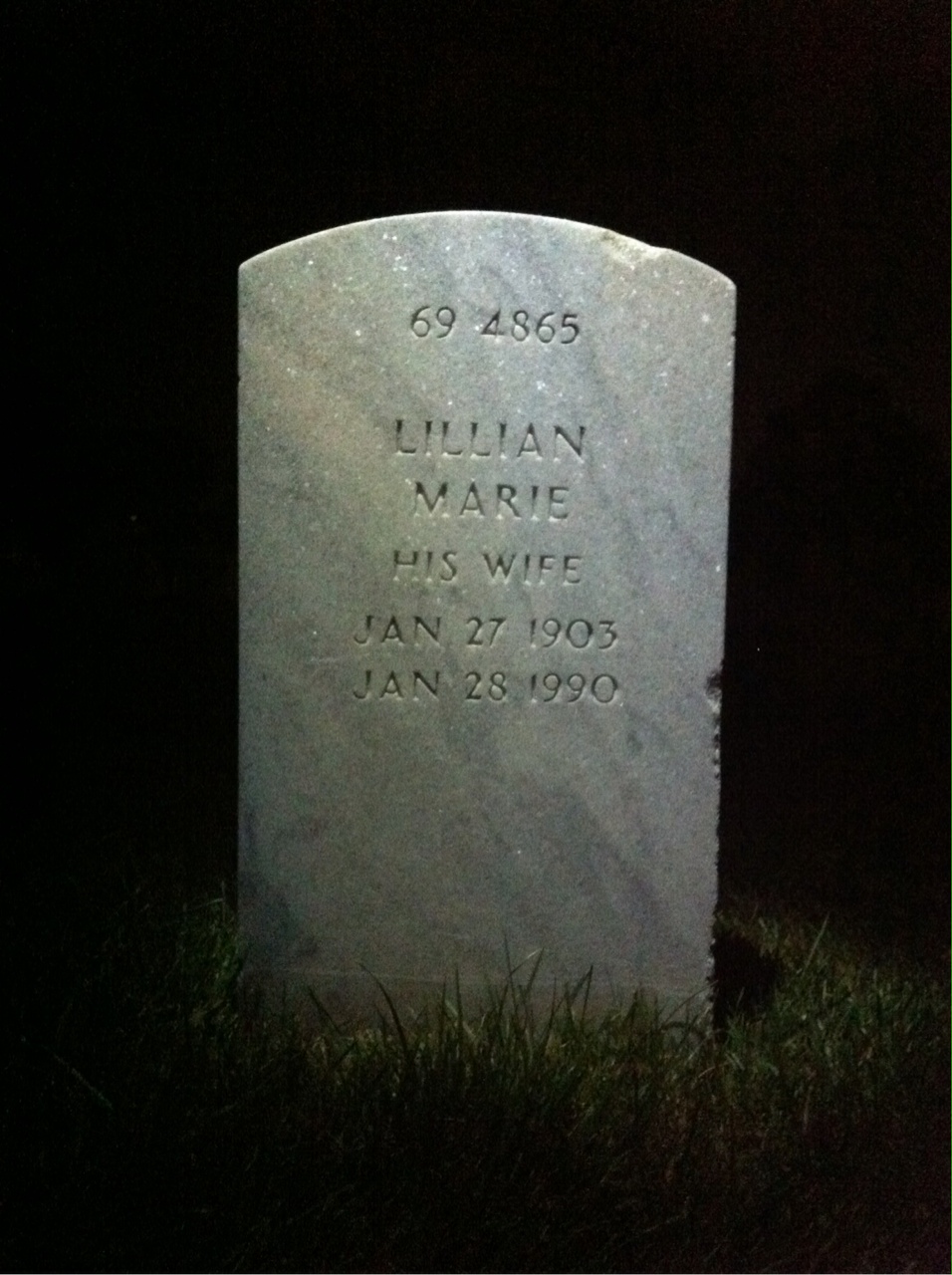Back of headstone — Joseph Conrace