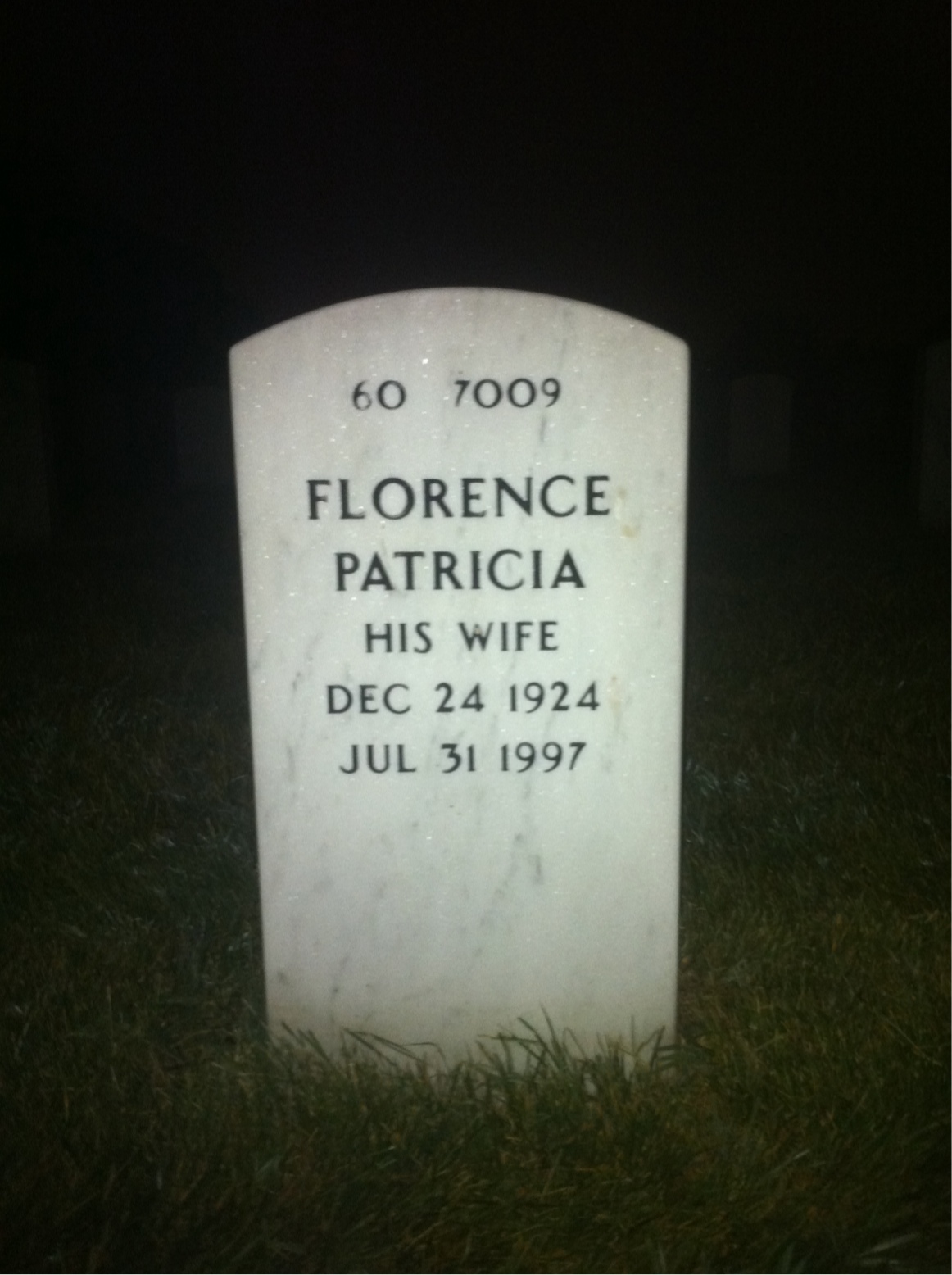 Back of headstone — James Hobart