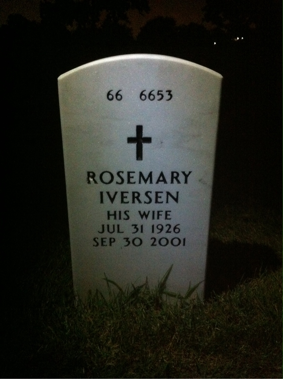 Back of headstone — Gordon Duncan