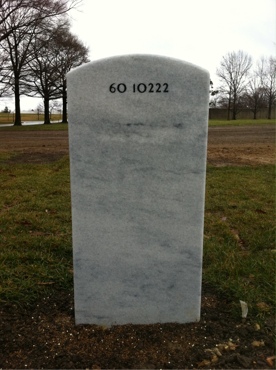 Back of headstone — Zachary T Wegener