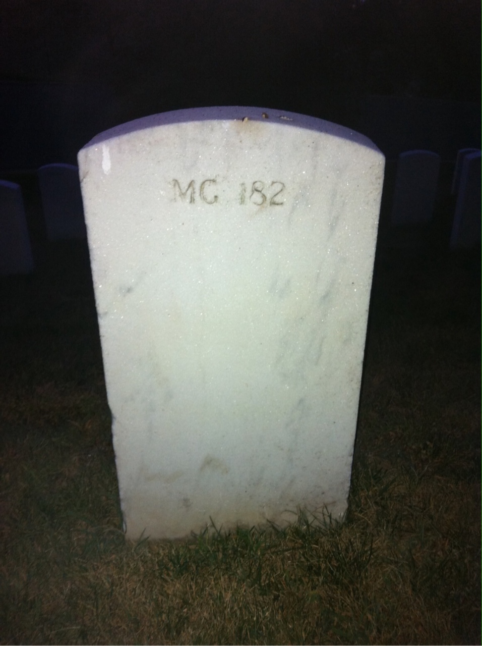 Back of headstone — Joseph Aubin