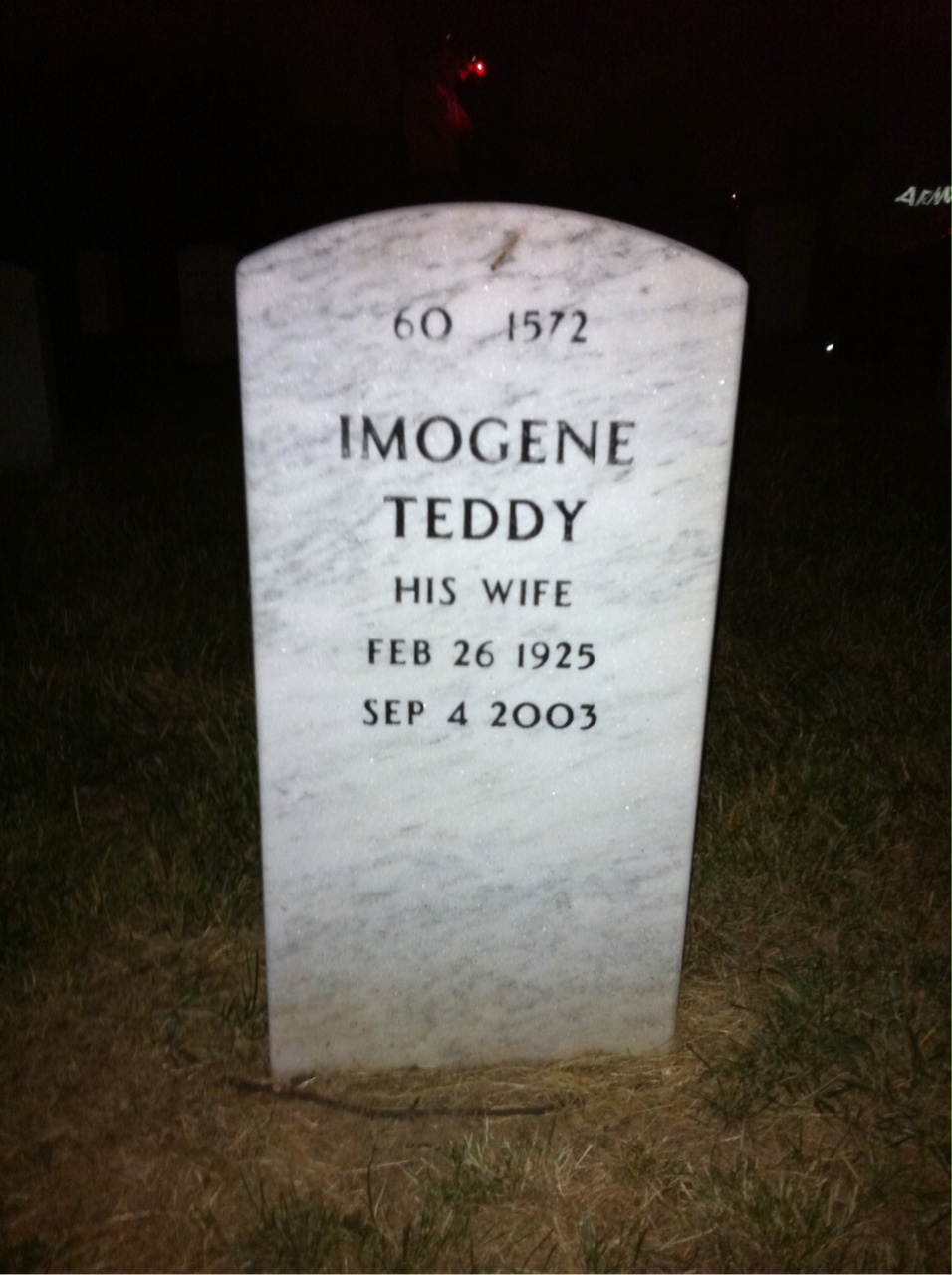 Back of headstone — Steven Hill