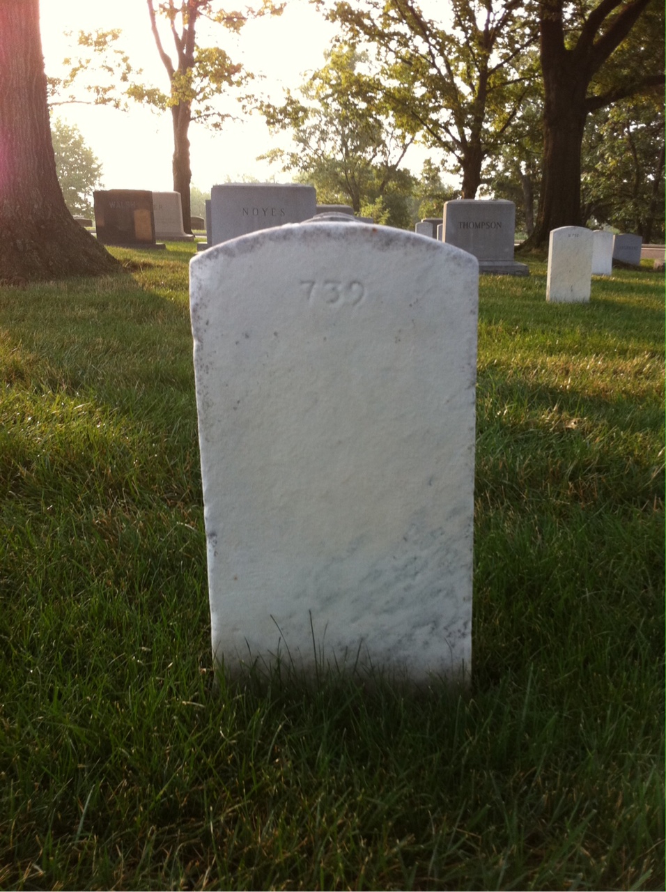 Back of headstone — Clarence Benson