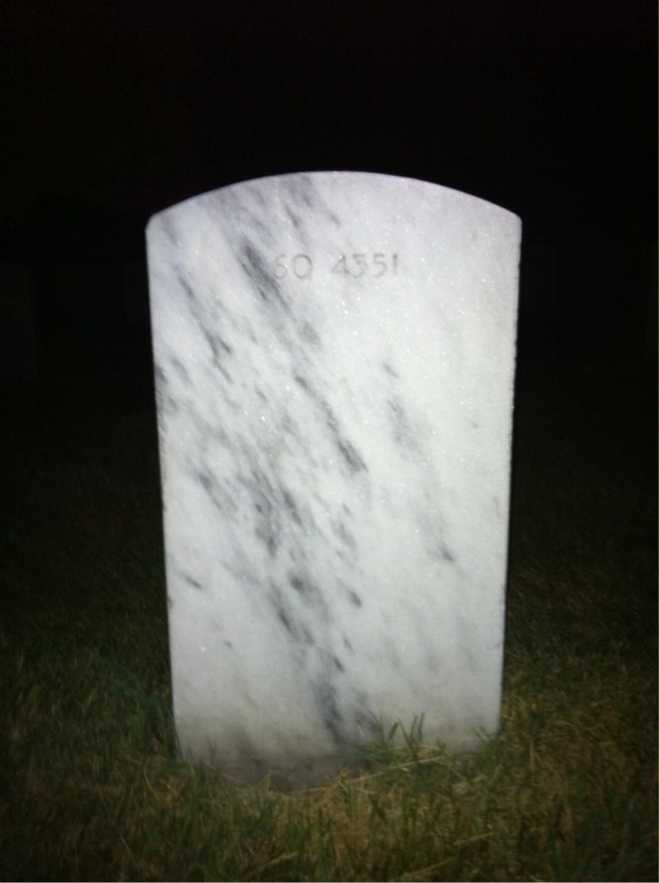 Back of headstone — William Ray