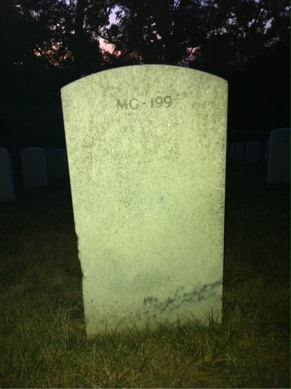 Back of headstone — David Morehouse
