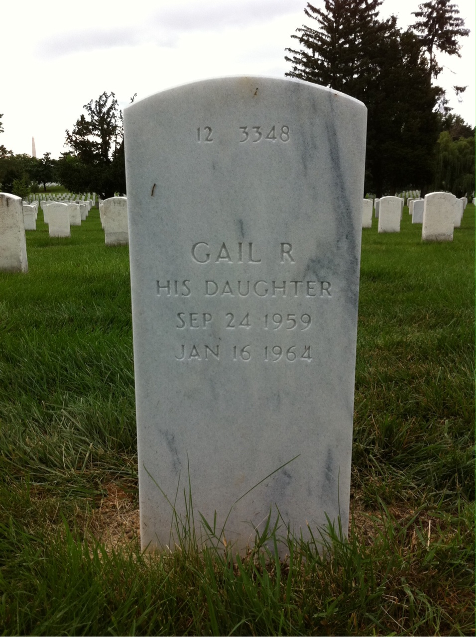 Back of headstone — John Armstrong