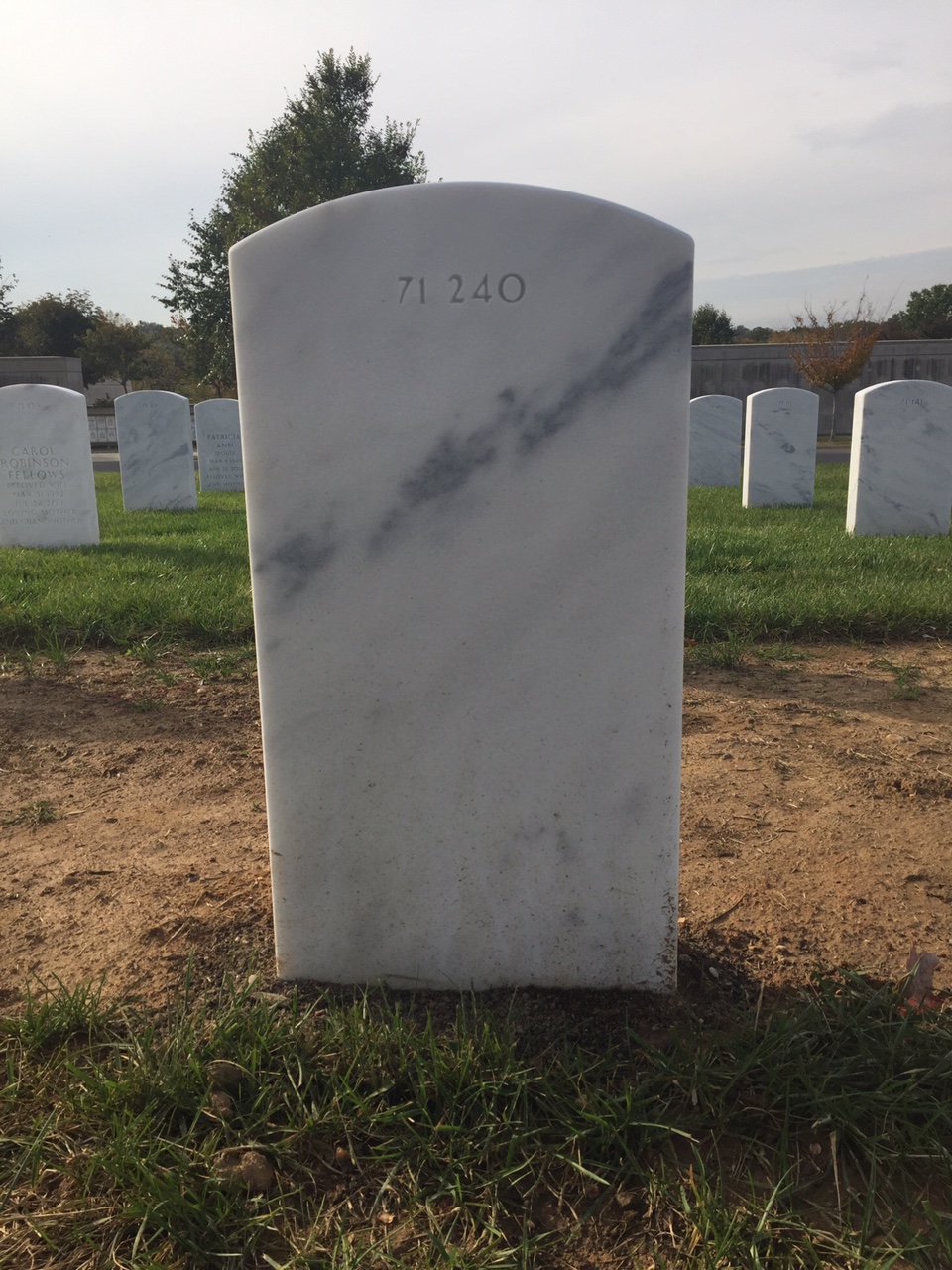 Back of headstone — Alfred Belanger