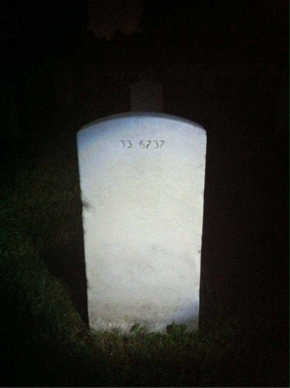Back of headstone — Kenneth Blake