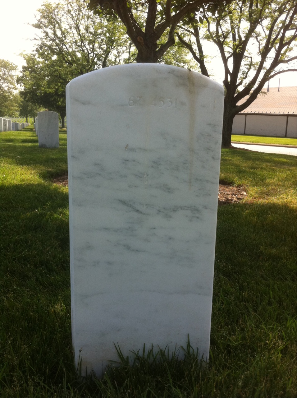 Back of headstone — Gary Babcock