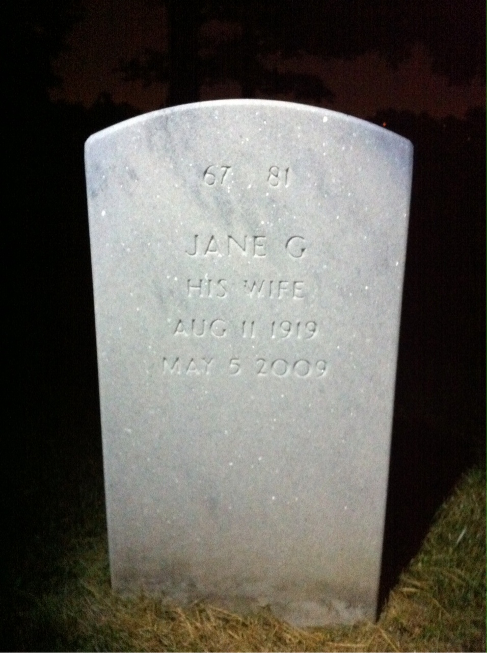Back of headstone — Edwardean Tucker