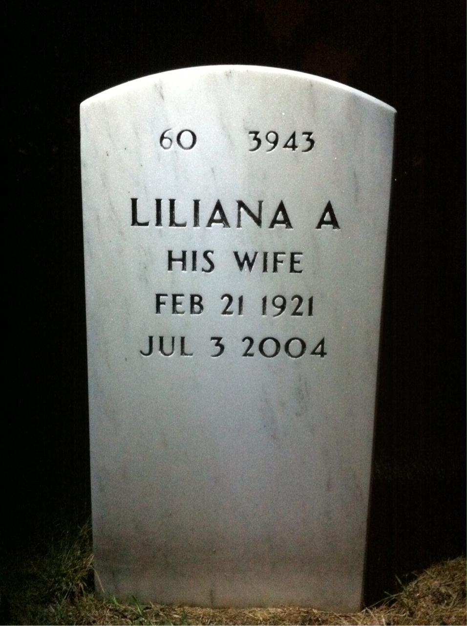 Back of headstone — Michael Altier