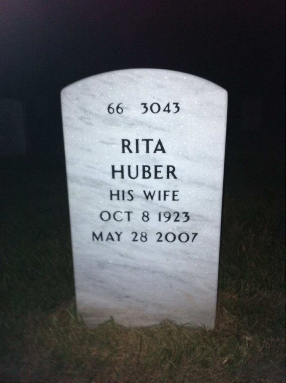 Back of headstone — James Mchugh