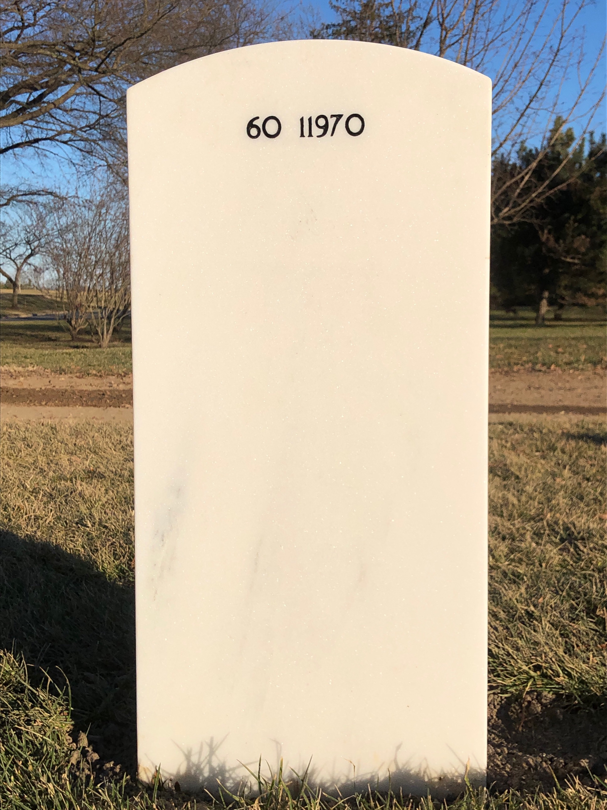 Back of headstone — Thomas R Landreth