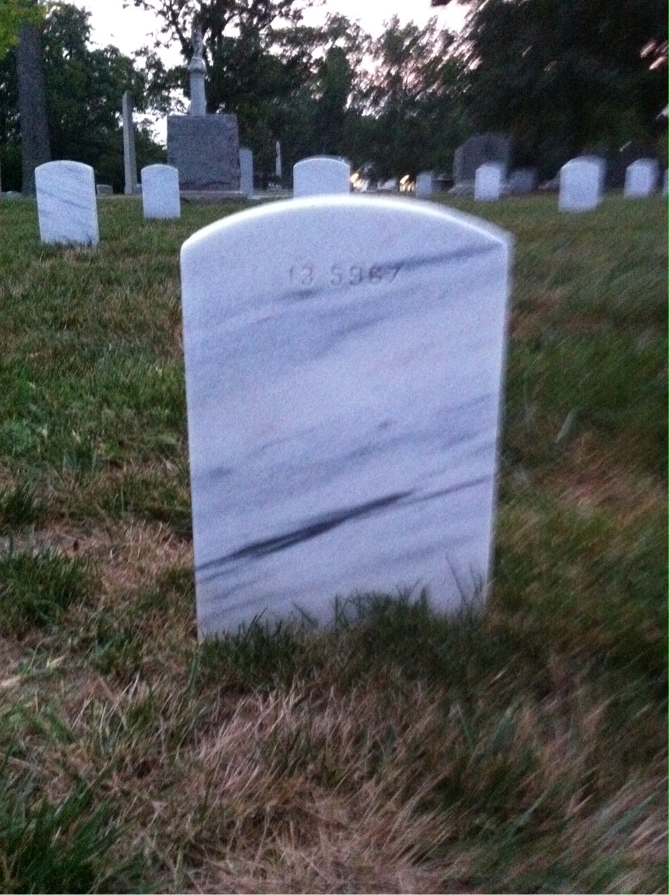 Back of headstone — Andrew Moody