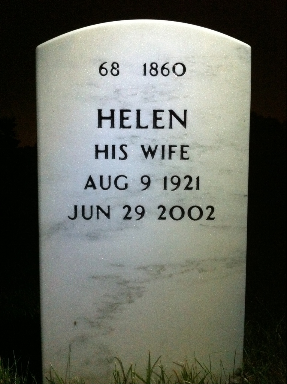 Back of headstone — William Hagedorn