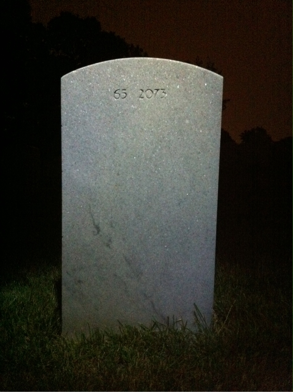 Back of headstone — Joceline Alexander
