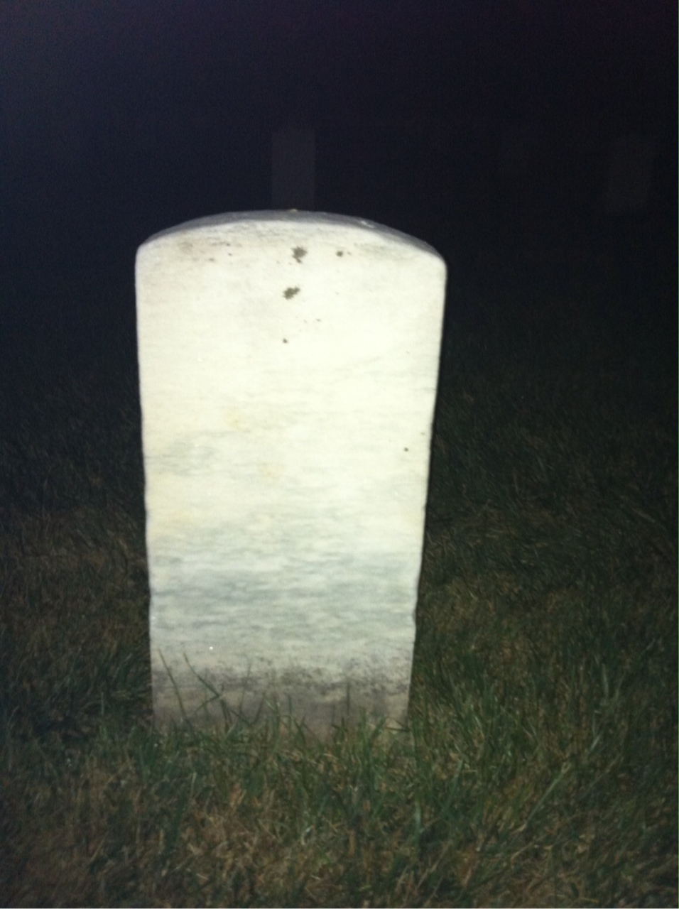 Back of headstone — Patrick Adams
