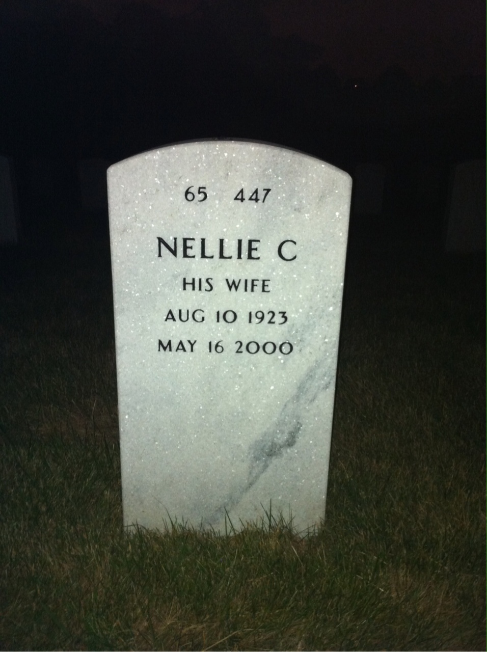 Back of headstone — Norman Mudd
