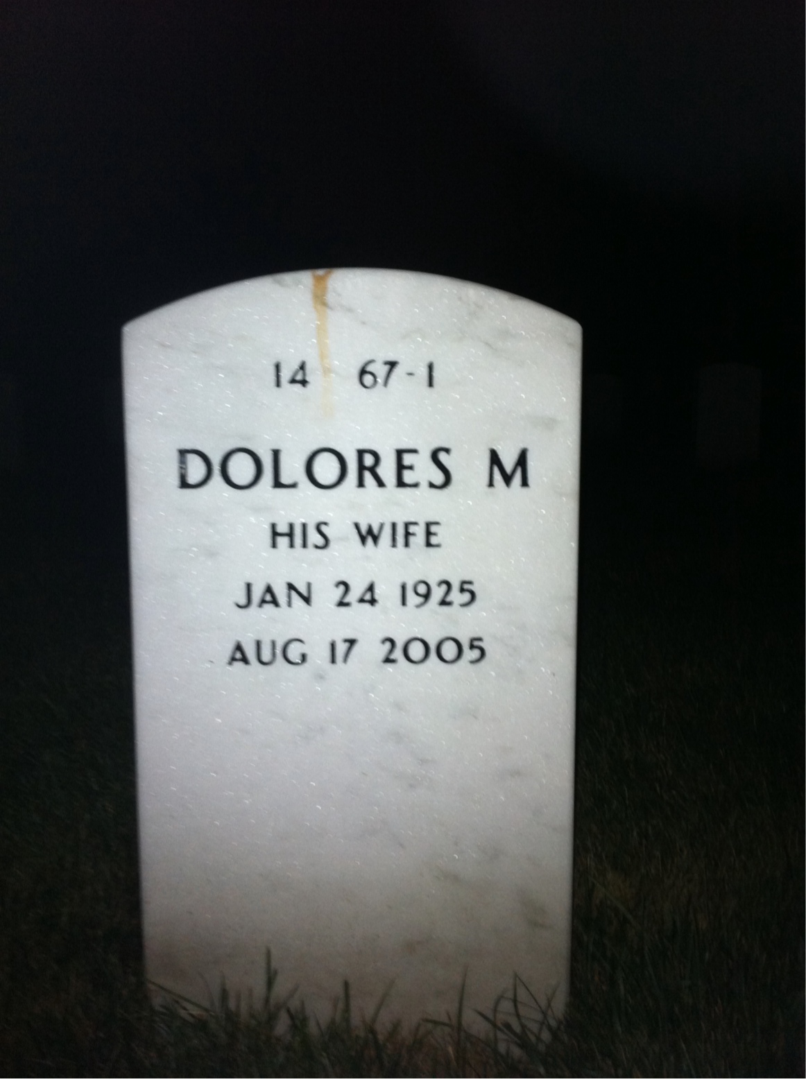 Back of headstone — Robert Brackett