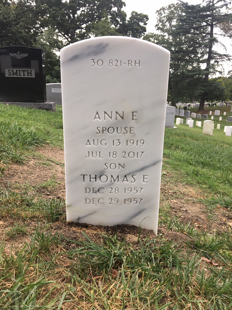 Back of headstone — Harry Mccullough