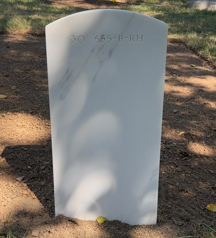 Back of headstone — Gerald Bera